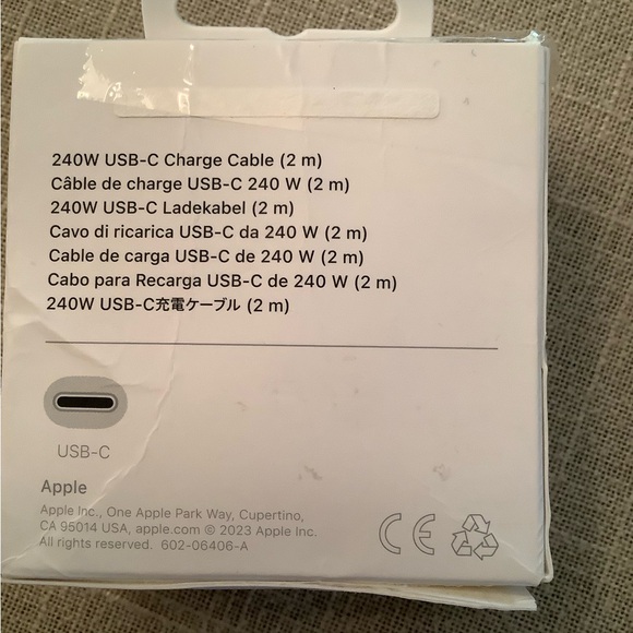 FIRM PRICE Apple USB-C 240W Charge Cable - Picture 2 of 2